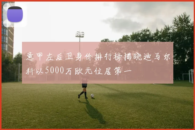 意甲左后卫身价排行榜揭晓迪马尔科以5000万欧元位居第一